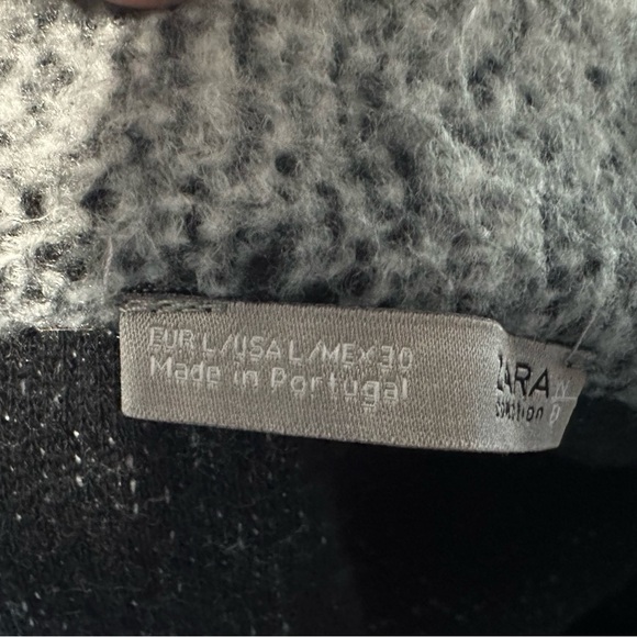 ZARA large oversized fleece blazer jacket. Gray with pockets. - Picture 9 of 10